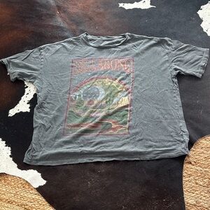 Billabong Charcoal Tee with Vibrant Graphic